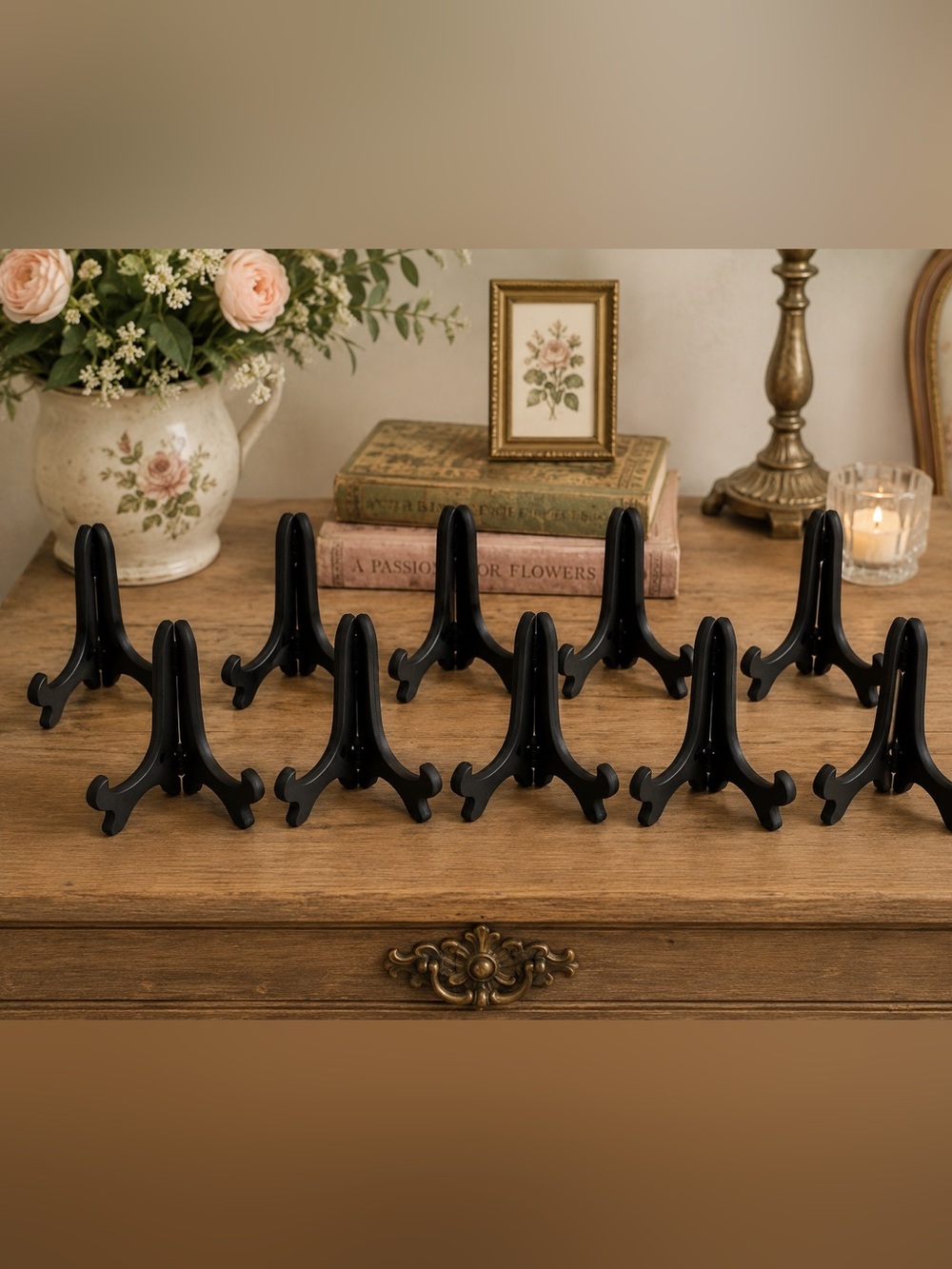 Set of 10 small easels photo display easel stand place card table number holders